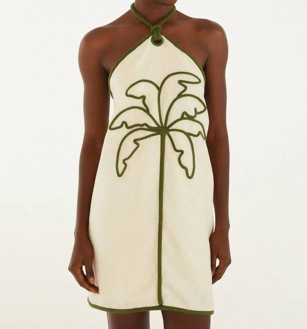 NEW FARM RIO sleeveless mini dress in sand